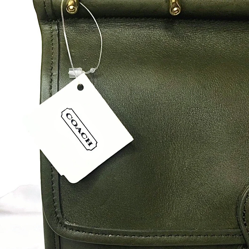 NWT Vintage COACH WILLIS Loden Green Top Handle Turn Lock Satchel 9927 COA